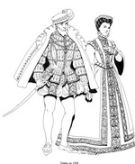 coloring page Clothing of the Renaissance